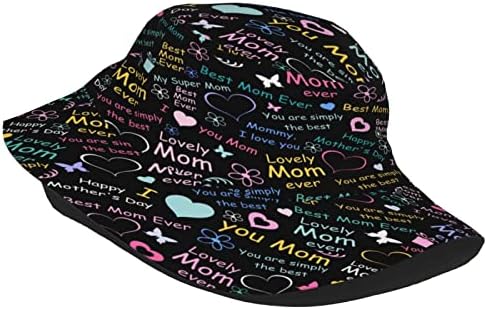 כובע דלי יום אמהות שמח אמא הכי טובה אי פעם נסיעות קיץ חוף כובע שמש כובע דייג כובע חיצוני