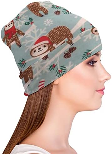 באיקוטואן חג המולד עצלן הדפסת כפת כובעי גברים נשים עם עיצובים גולגולת כובע