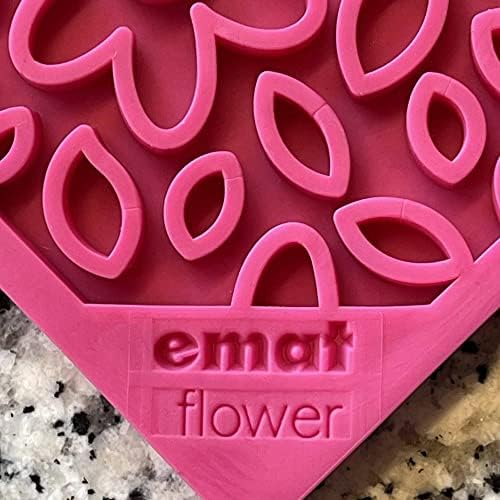 כוח פרחים של Sodapup EMAT-מזין מחצלת ליקוק עמיד תוצרת ארהב, מגומי שאינו רעיל, בטוח לחיות מחמד, גומי בטוח למזון לגירוי