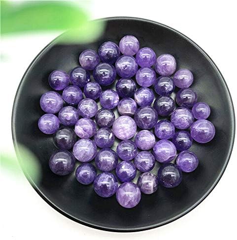 Qiaonnai ZD1226 1/2/5 יחידות 12-15 ממ כדורי אמטיסט טבעיים סגולים קוורץ כדורי קריסטל כדורי ריפוי אבנים טבעיות