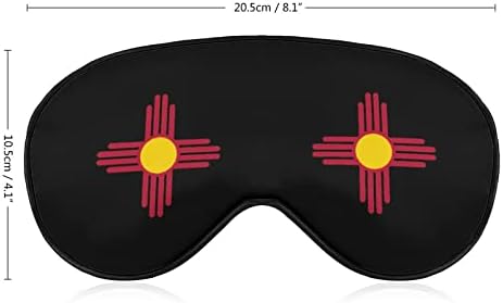 דגל המדינה של מסכות עיניים רכות של ניו מקסיקו עם רצועה מתכווננת קל משקל נוח מכסה עיניים לשינה
