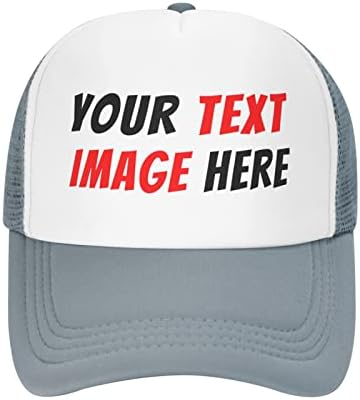 כובע מותאם אישית שמך טקסט או תמונה, כובע משאיות מותאמות אישית בהתאמה אישית לגברים ונשים