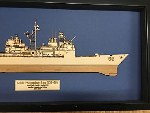 USS Vicksburg ממוסגר/דגם עץ סגור