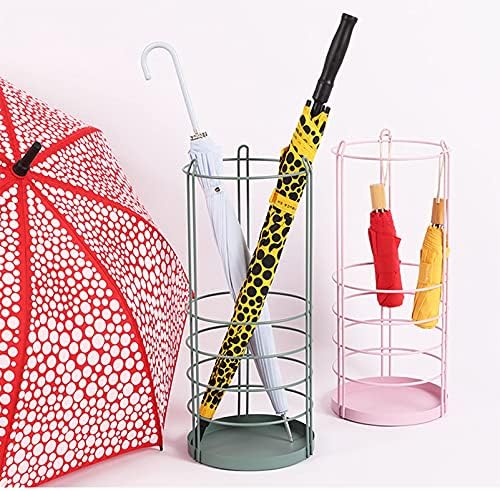זסוס מתלה מטריית מתכת פשוטה עם מחזיק מטריית מגש דריאן למטריות קצרות וארוכות אחסון מטריות ביתיות