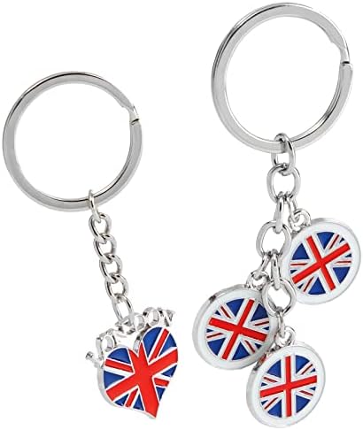 6 מארז לונדון מחזיקי מפתחות, בריטי מזכרות מתנות, בריטניה דגל, תא טלפון, ביג בן, אוטובוס קומות, אנגליה מתכת מפתח טבעות