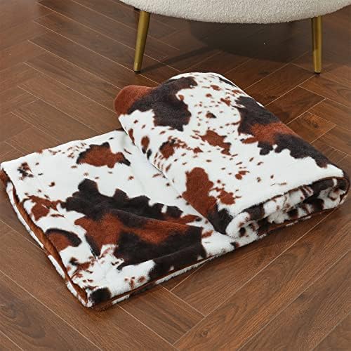 שמיכת פרה של רינג'יפי קלה משקל פרה רכה הדפסת מיטות מיטה שמיכות נסיעות קפה חם זריקת פרה שמיכה לילדים לילדים בנות