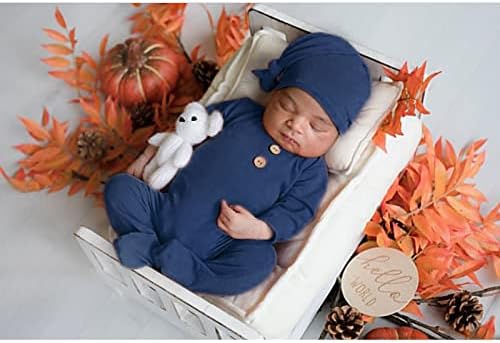 יילוד צילום אבזרי שדון תלבושות תינוק סרבל עם כובעי עבור תינוק בני בנות פוטושוט תלבושות