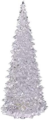 Teegui 1 חתיכת עץ חג המולד LED LED צבעוני לילה אקרילי לחג המולד קישוט קישוט