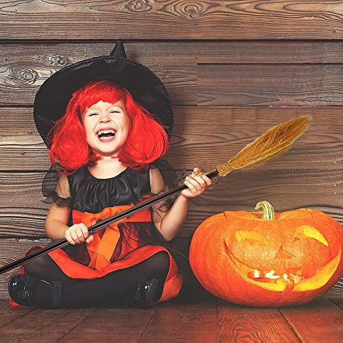 Medoore 4 Pack Halloween מטאטא מטאטא מפלסטיק מכשפה מטאטא קוספליי מטאטא, אשף ריאליסטי מעופף מאבזר מקל מטאטא לתלבושות