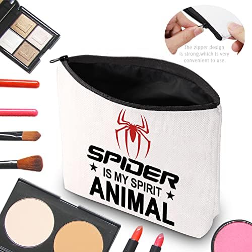CMNIM SPIDER סרט השראה לשקית איפור עכביש עכביש מתנה עכביש הוא תיק הרוכסן של בעלי החיים שלי.