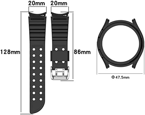 מוטונג לסמסונג גלקסי שעון 5 רצועת סיליקון החלפת - מעטפת טבעת לוחית מחייבת חוגה מגן על מכסה המגן עם רצועת רצועת