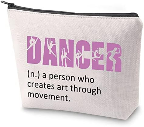 ZJXHPO רקדנית תיק קוסמטי רקדנית הגדרת תיק איפור עם רוכסן ריקודים רוקדים תיק טנדרטיסט תיק ריקוד מתנה