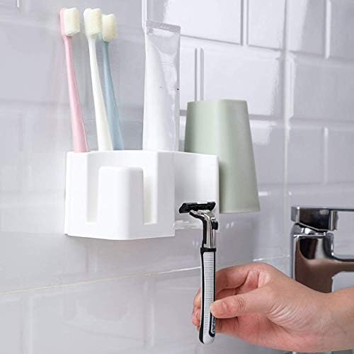 Tfiiexfl צחצוח יצירתי מחזיק כוס-שורות מחזיק חור משחת שיניים משחת שיניים מארגן אמבטיה