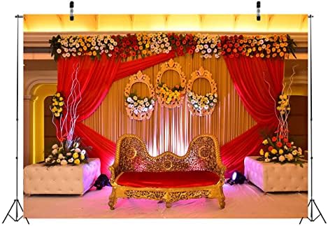 Loccor 9x6ft רקע חתונה הודי לצילום הינדי הודו מסורתית צילום חתונה רקע תרבות הודית קישוטי קבלת קבלת קבלת קלטות כלות באנר זוג