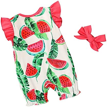בגדי קיץ לתינוק רומפר+סר סרט פרוע פרי פרוע סרבלים מודפסים בנות בנות בנות