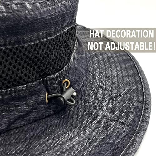 כובע דייג הגנה על שמש כובע דלי Boonie לגברים נשים נושם רחב שוליים ספארי רשת אריזה לחוץ חיצוניים