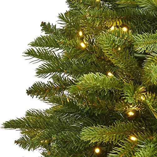 כמעט טבעי 4ft. עץ חג המולד המלאכותי של סיירה אשוחית מראה טבעי עם 150 נורות LED ברורות