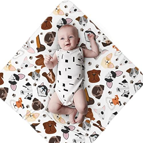 Yuyuy כלבים שונים שמיכת תינוקת כיסוי חוט יילוד קבלת שמיכה לעגלת פעוטון לתינוקות