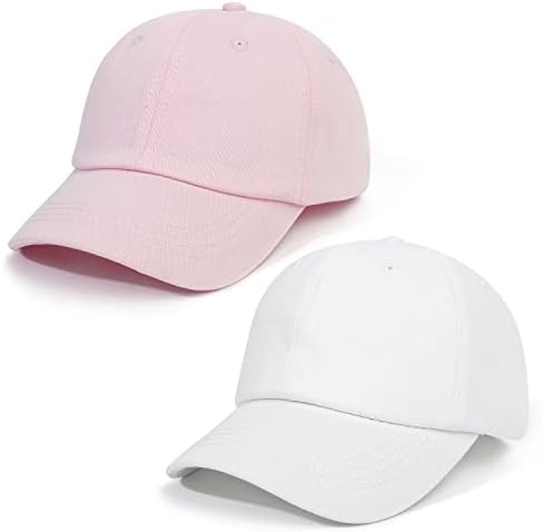 LAPI.ZAPI 2 חבילה כובע בייסבול פעוטות לבנים בנות כובע סנאפבק כובע כותנה כותנה כותנה כובעים ילדים 1-5 שנים