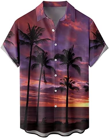 BMISEGM חולצות חוף קיץ לגברים פרחים חולצה עם שרוולים קצרים בסגנון קיץ סגנון חוף נינוח כדורסל עצלן נינוח