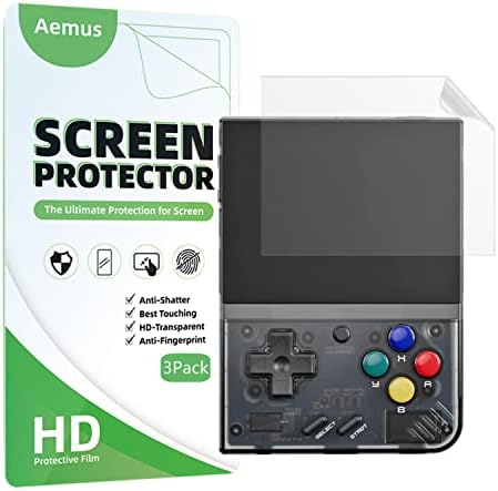AEMUS תואם ל- Miyoo Mini Plus Protector Screen 3.5 אינץ