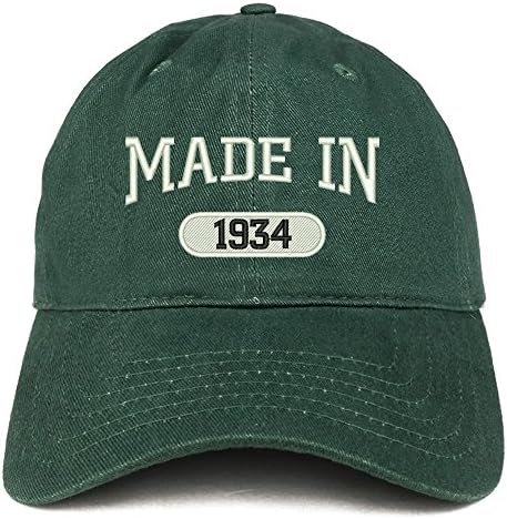 חנות הלבשה אופנתית תוצרת 1934 כובע כותנה מוברש רקום ליום הולדת 89