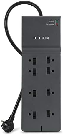 רצועת חשמל של Belkin 6-Outlet, מגן נחשול קומפקטי ומגן נחשול רצועת חשמל