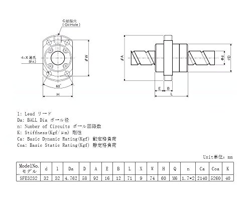 בורג כדור עופרת גבוה בן עשרה-גבוה חלקי CNC חלקי SFE1616 אגוז, בורג כדור 1 יחידות + 1 יחידות אגוז + ללא קצה, קוטר 16