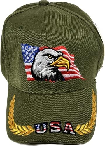 MRLAHAT USA EAGLE AMERICAN FLAG AMERICAN CAP BASABLABALL CAP מתכוונן חיצוני לגברים נשים