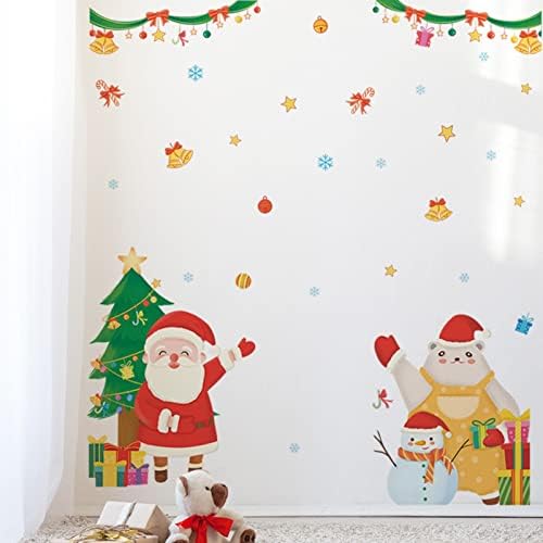 מדבקת קיר לחג המולד מדבקה ביתית מדבקה דקורטיבית מדבקת קיר אמבטיה קישוט חדר שינה מדבקות תפאורה ביתית