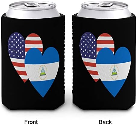 ניקרגואה אמריקאי לב דגל לשימוש חוזר כוס שרוולים אייס קפה מבודד מחזיק כוס עם חמוד דפוס עבור חם קר משקאות