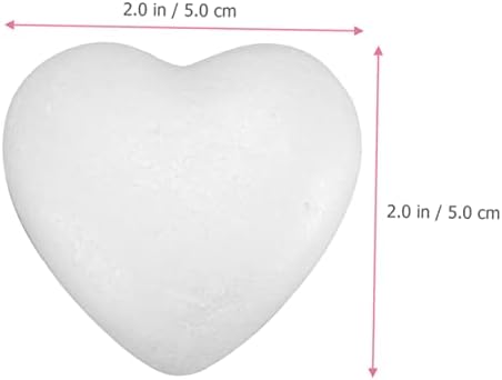 Besportble 400 PCS קצף קישוט לב מלאכות מלאכה צעצועי מלאכה תפאורה לחתונה קצף בצורת לב קלקר כדורים לבנים כדורי קצף חתונה כדורי
