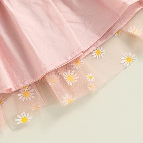 פעוטות תינוקת נשיקה טוטו שמלת שמלת שרוולים תושבי נסיכה כוכבים דייזי חיננית פרחונית טול סאנגס תלבושות קיץ