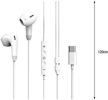 אוזניות משחק ארגונומיות משחקי אוזניות קוויות עם מיקרופון ל- iOS התואם לאנדרואיד תואם ל- Huawei White