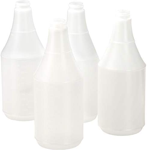 מגב אספסוף כיתה מסחרית כימי עמיד 24 עוז בקבוקים רק 4 מארז מובלט בקנה מידה למדידה. זוג עם תעשייתי תרסיס ראשי עבור אוטומטי