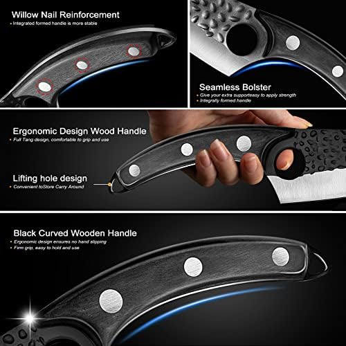 ביקיקו ויקינג סכין, יפן קצבי בשר קליבר יד מזויף סכינים עם נדן, גבוהה פחמן נירוסטה יפני מטבח שף סכין מתנה גדולה עבור תכליתי