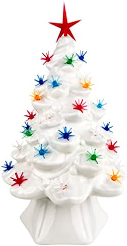 National Artcraft® Green Sputnik קרמיקה עץ חג המולד אורות - 25/חבילה