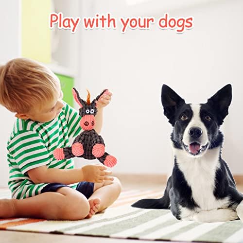 כלב חורק צעצועי כותנה צוואר כלב בפלאש צעצוע בינוני קטן כלבים אינטראקטיבי כלב צעצועי עבור לועסי אגרסיבי