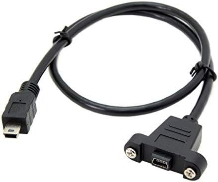 לוח הכבלים סוג הרכבה מיני USB 5PIN זכר לנקבה כבל מתאם תוסף עם ברגים 50 סמ