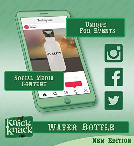 מתנות Knick Knack Await - 20oz hashtag נירוסטה בקבוק מים חיצוניים, כסף