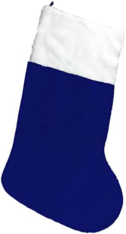גרב חג המולד של איקוניקאל ג'מבו, קטיפה כחולה, בגובה 43 אינץ '