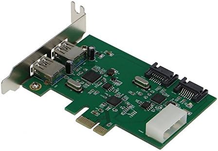 SEDNA - PCIE 2 יציאה USB 3.0 + 2 יציאה SATA 6G COMBO ADPATER עם סוגר פרופיל נמוך
