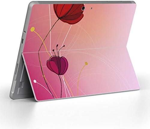 כיסוי מדבקות Igsticker עבור Microsoft Surface Go/Go 2 אולטרה דק מגן מדבקת גוף עורות 002049 קמח פרחים אדום