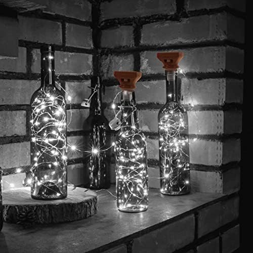 בקבוק יין של טנדיקוקו אורות פקק 20 נוריות נוריות מחרוזת פקק מפלסטיק אורות חג המולד קישוט חג המולד