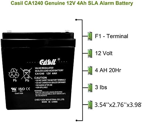 CASIL CA-1240 12V 4AH החלפת SLA למערכת בקרת אזעקה CASIL CA1240