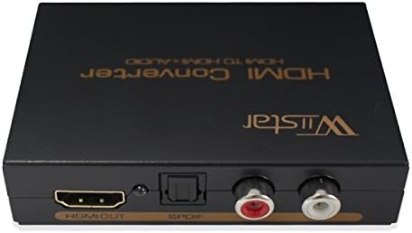 Wiistar Hdmi Audio Extractor Converter 1080p HDMI ל- HDMI + SPDIF + RCA STEREO STEREO AUDIO SPLITTER עבור CHROMECAST STICK