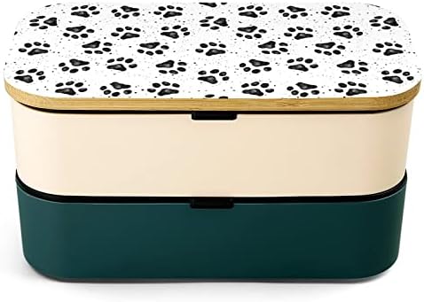 הדפסת כפות כלבים בנטו קופסת ארוחת צהריים דליפה מכולות מזון בנטו דליפות עם 2 תאים לפיקניק עבודה לא