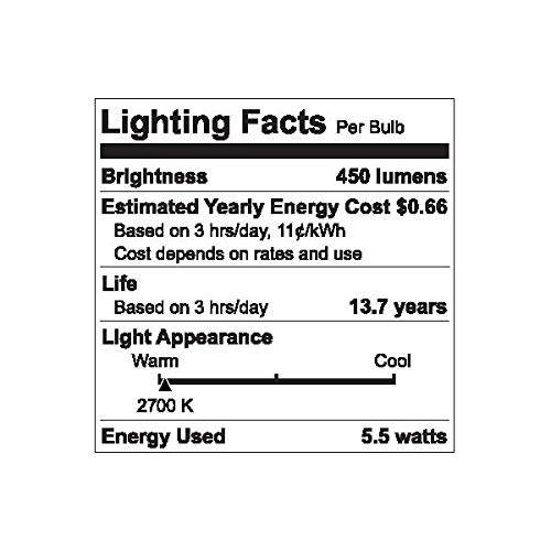 ג ' נרל אלקטריק רלקס 4-מארז 40 וואט שווה ערך ניתן לעמעום לבן רך 19 נורות גוף תאורה לד