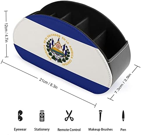 דגל אל סלבדור מרחוק מארגן תיבות אחסון בטלוויזיה עם 5 תאים לחדר שינה שולחני