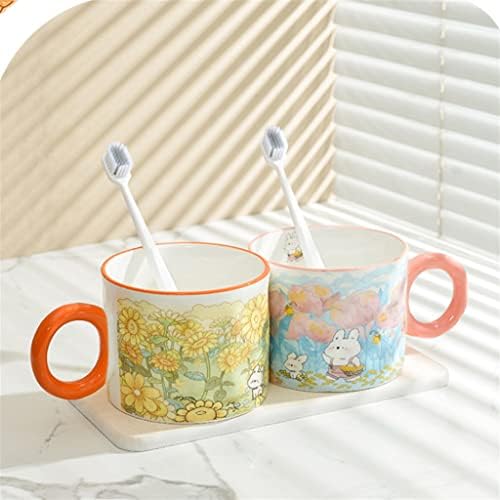 Genigw Ceramic Wash Cup זוג מברשת שיניים מברשת שיניים כוס שטיפת פה סט כוס הזוג סט משק בית